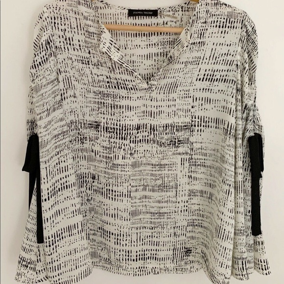 Ivanka Trump Tops - Ivanka Trump blouse — split shoulder, trumpet sleeve